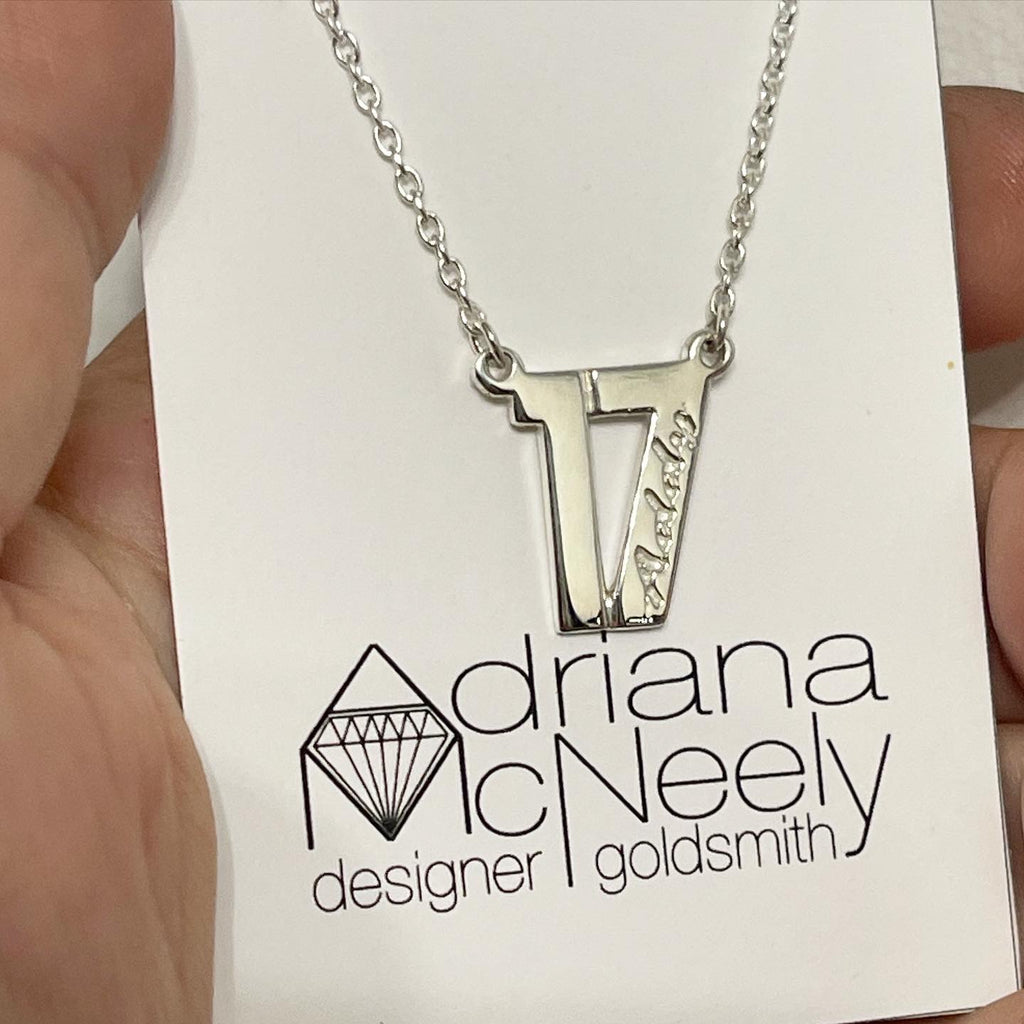 Number Necklace with name women’s