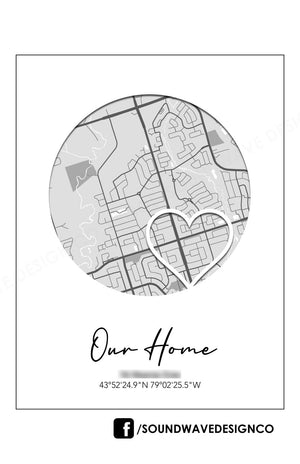 “Our Home” Map Art