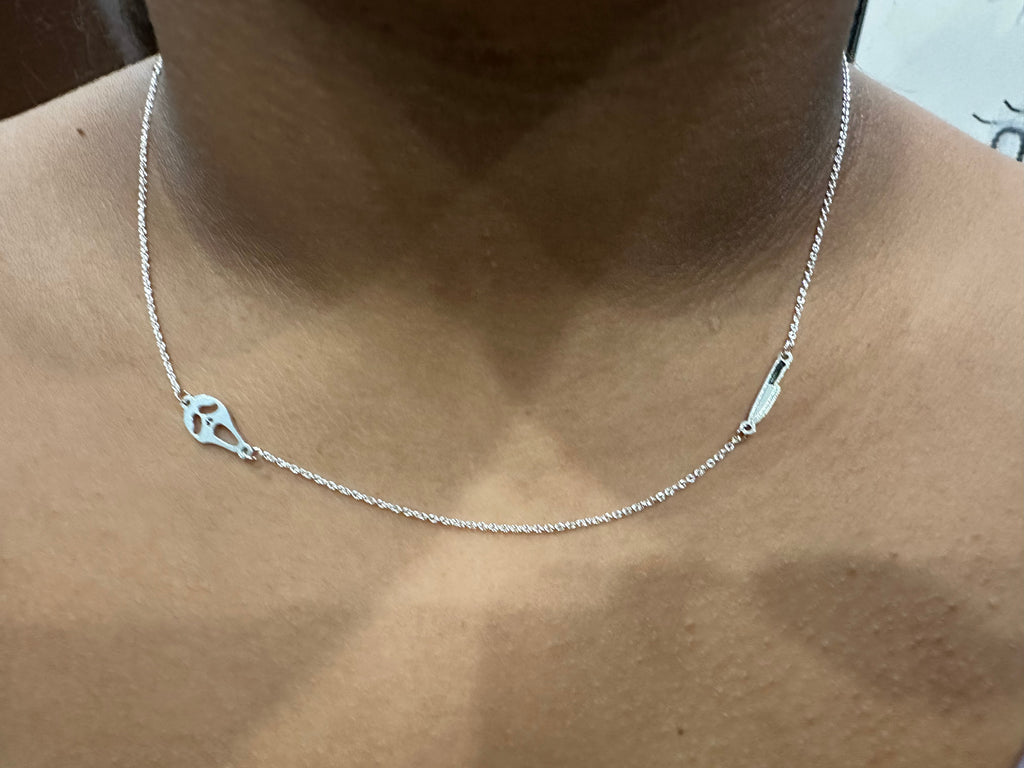 Ghost face and knife necklace