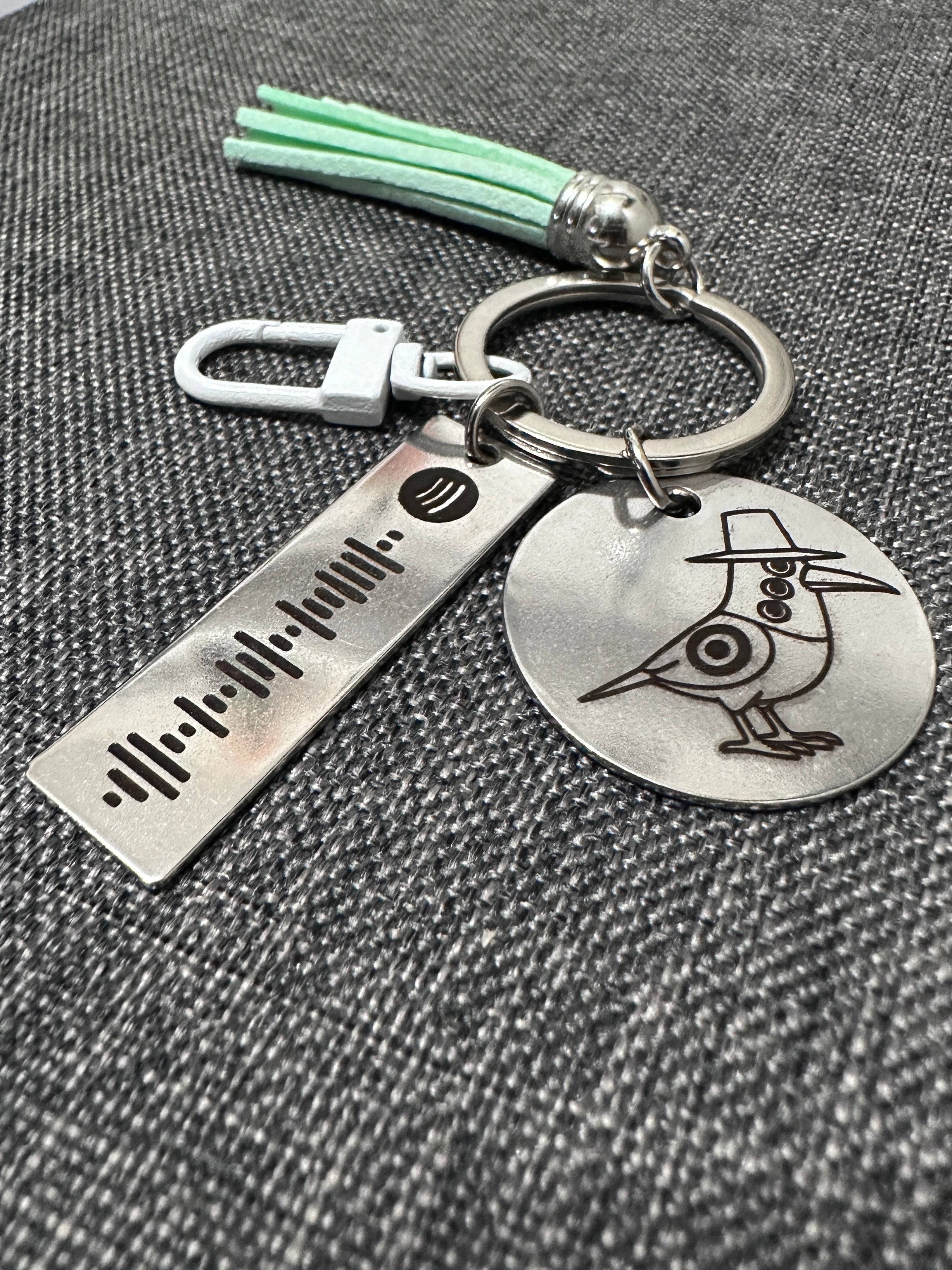 K-Pop Demon Hunter Bag Charm with Spotify Code Tag