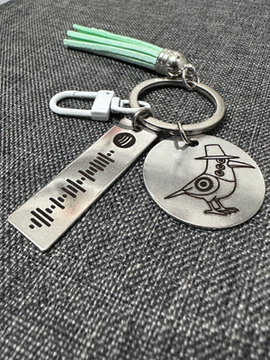 K-Pop Demon Hunter Bag Charm with Spotify Code Tag