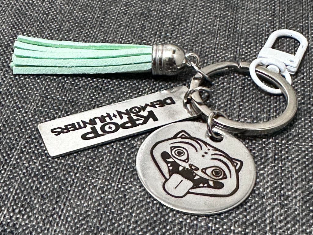 K-Pop Demon Hunter Bag Charm with Spotify Code Tag