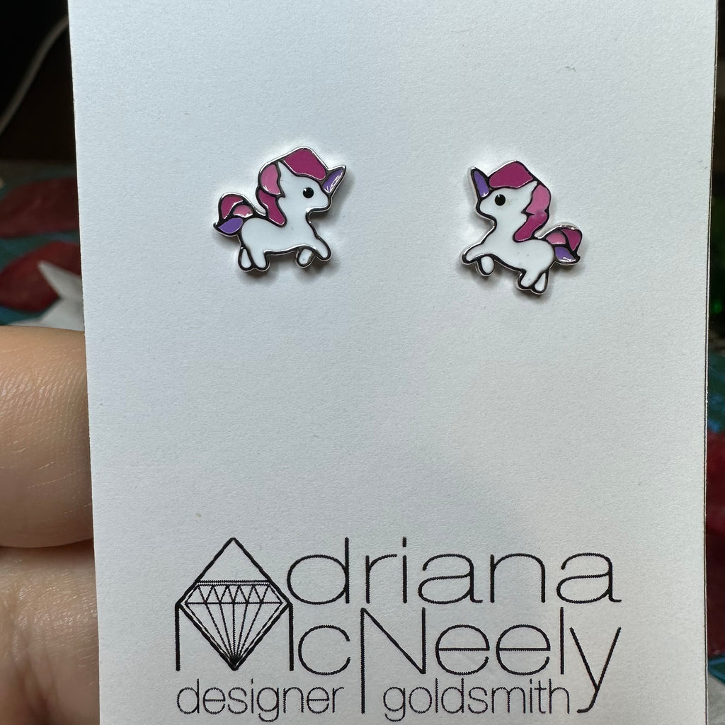 Unicorn stud earrings