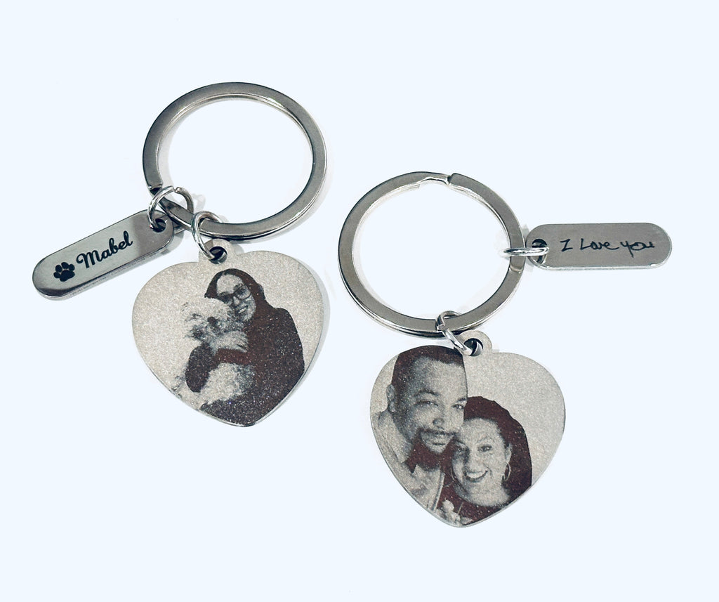 Custom Engraved Stainless Steel Keychain with Personalized Tag