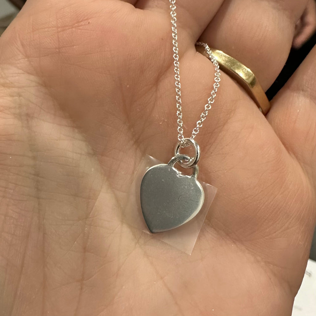 Sterling silver heart on 14 inch chain