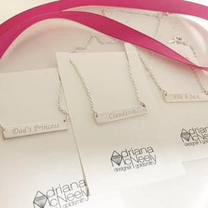 Custom Bar Necklace | Adriana McNeely Designer & Goldsmith