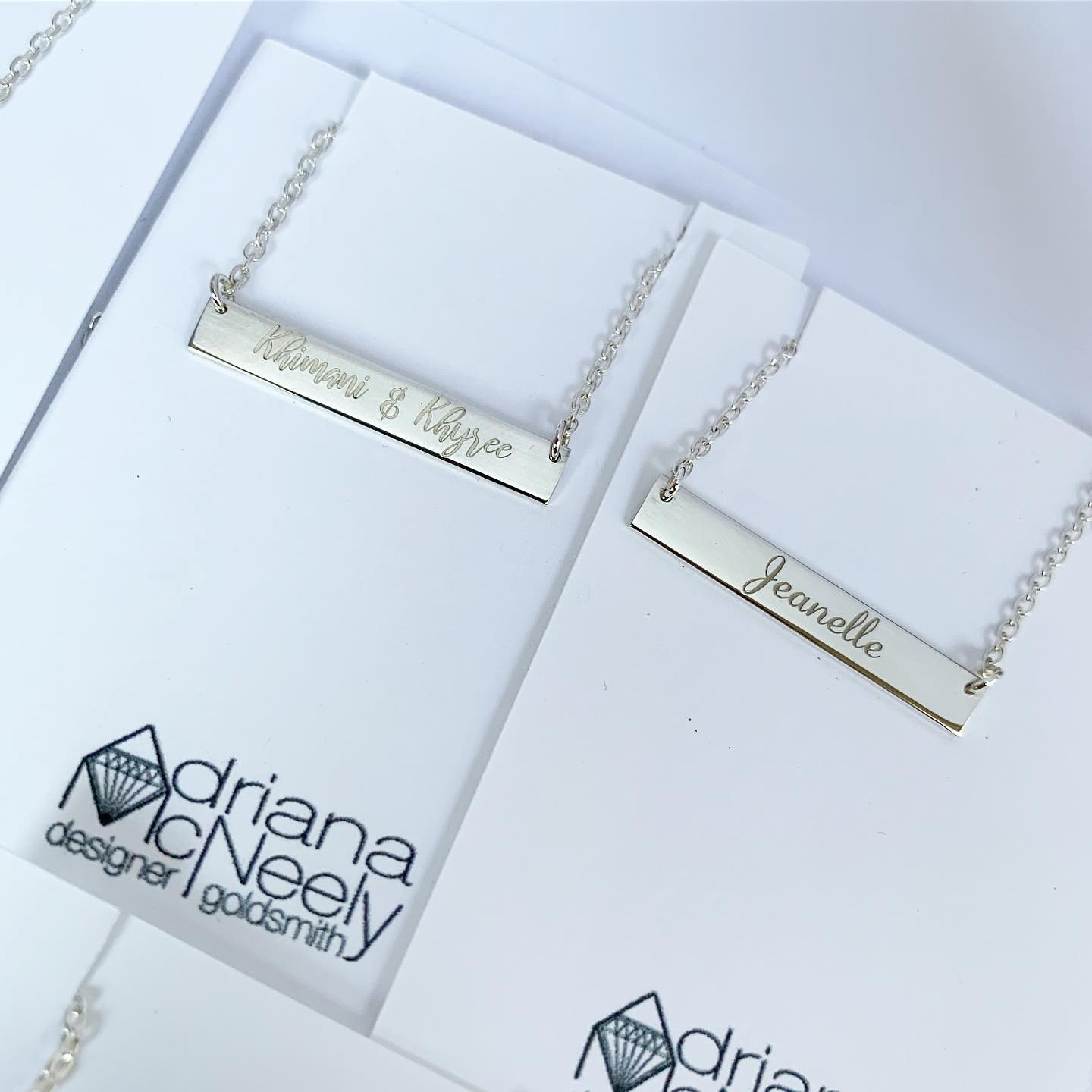 Custom Bar Necklace | Adriana McNeely Designer & Goldsmith