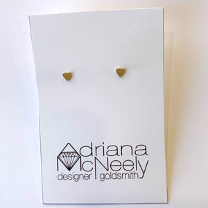 Small Gold Heart Studs