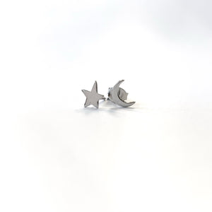 Star and Moon Studs