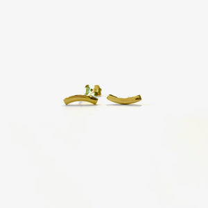 Gold Curved Bar Studs