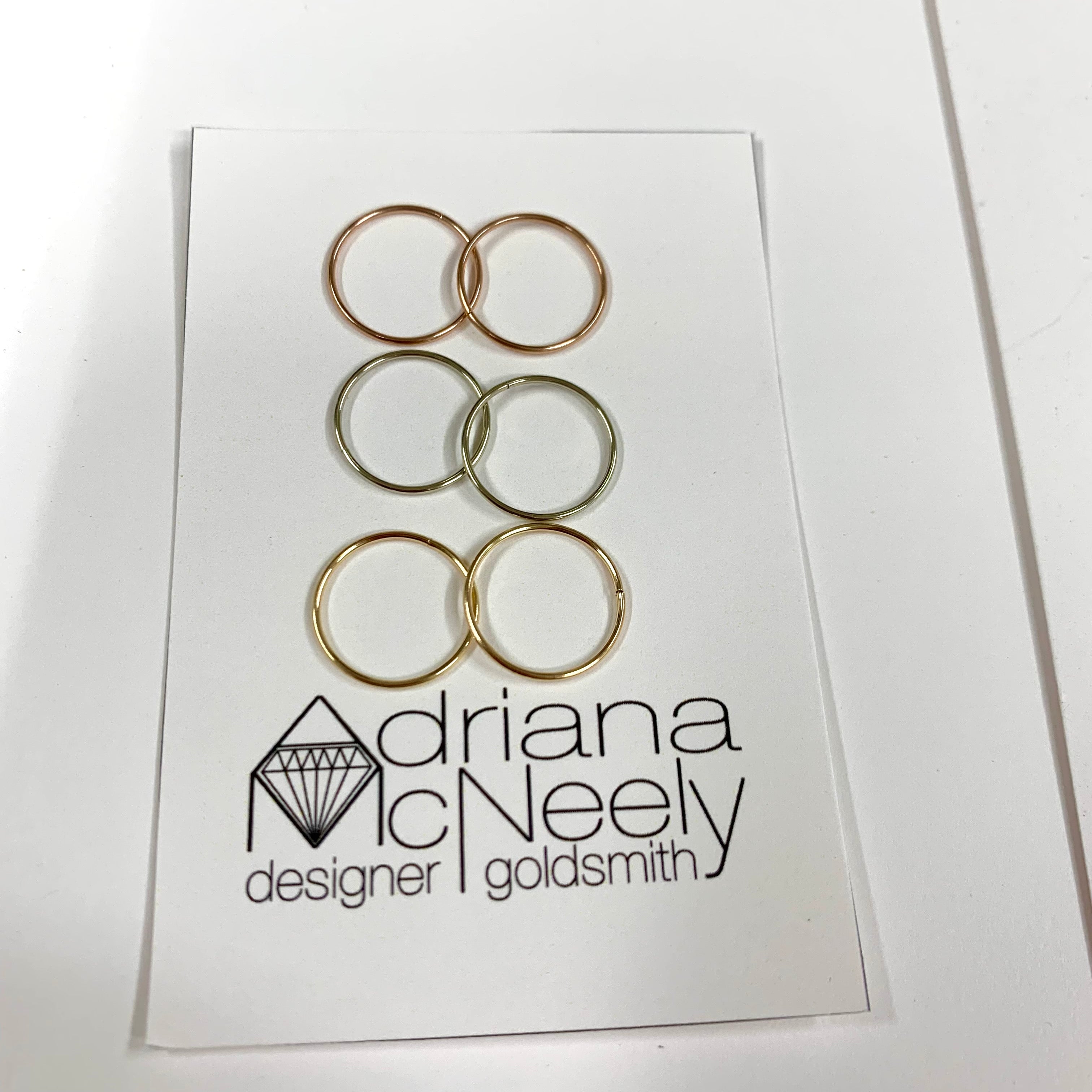 13mm Gold Sleeper Hoops | Adriana McNeely Designer & Goldsmith