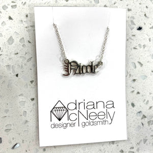 Gothic Font Name Necklace