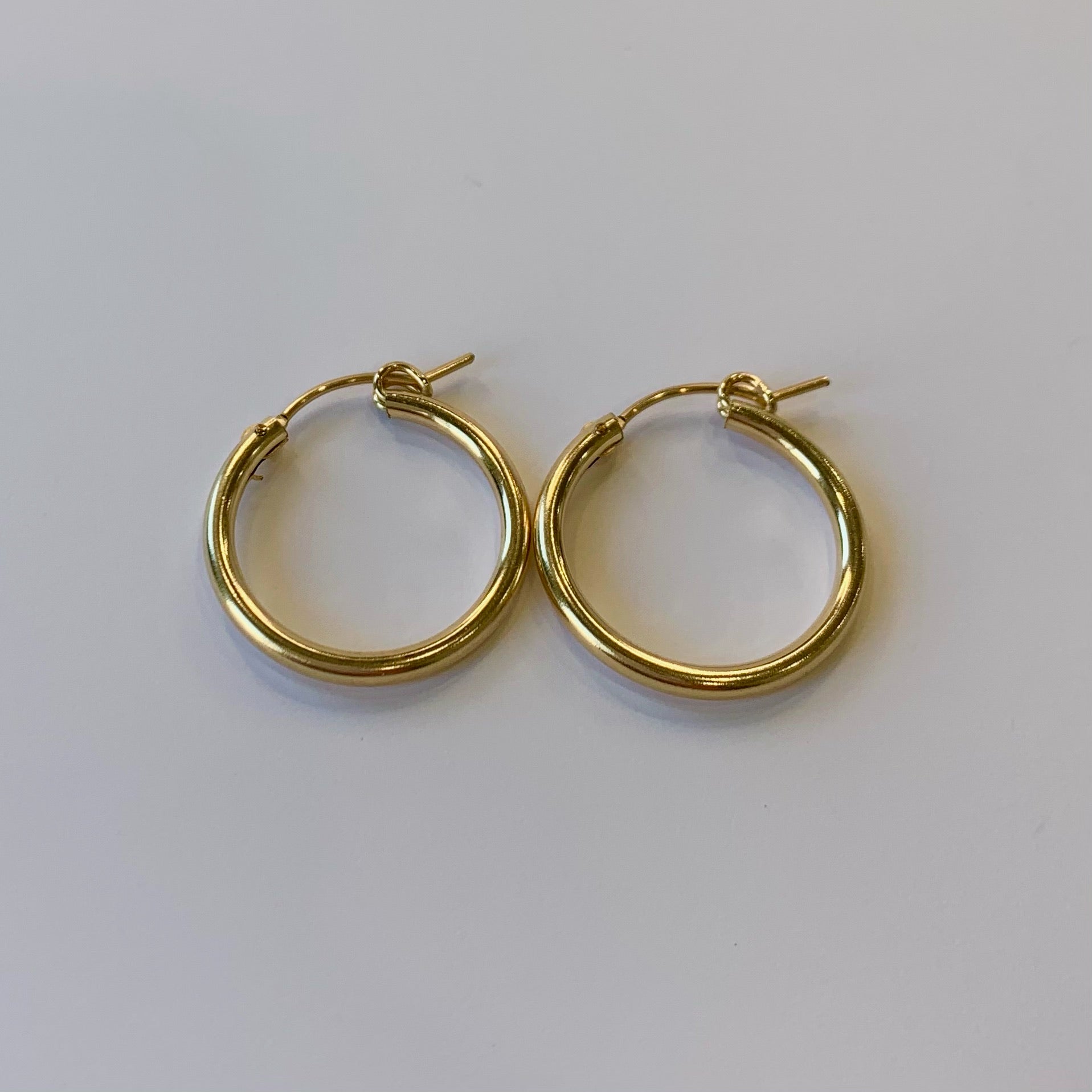 .8” Gold Plated Hoops | Adriana McNeely Designer & Goldsmith